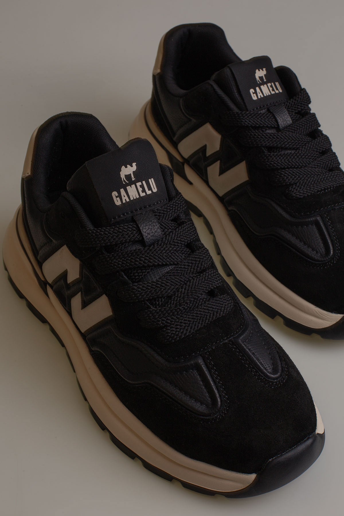 Gamelu Siyah  Draw Memory Foam Taban Erkek Sneaker