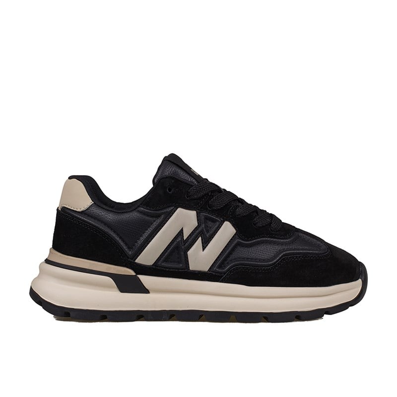 Gamelu Siyah  Draw Memory Foam Taban Erkek Sneaker