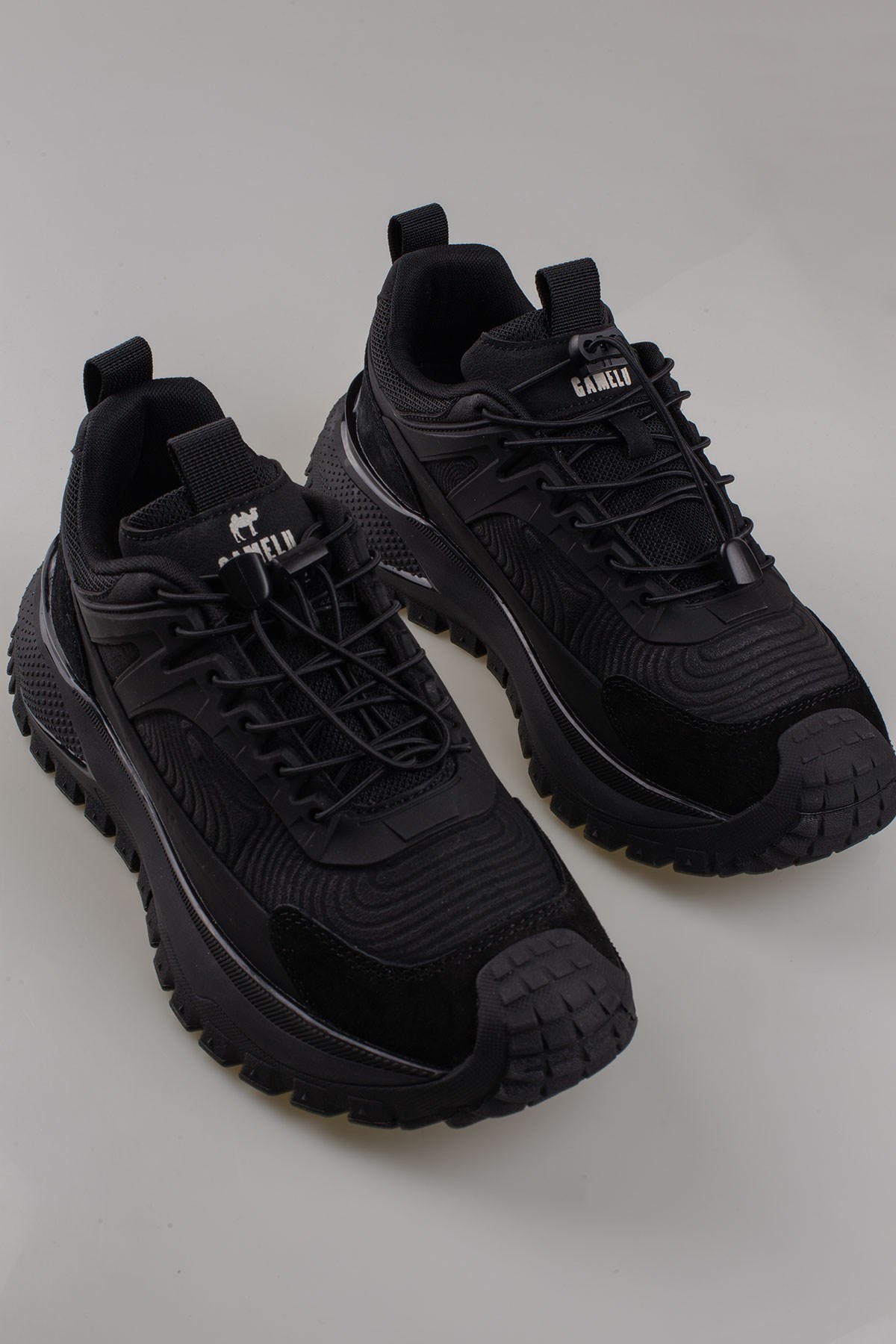 Gamelu Siyah  Pratik Bağcık Trekking Erkek Mevsimlik Sneaker