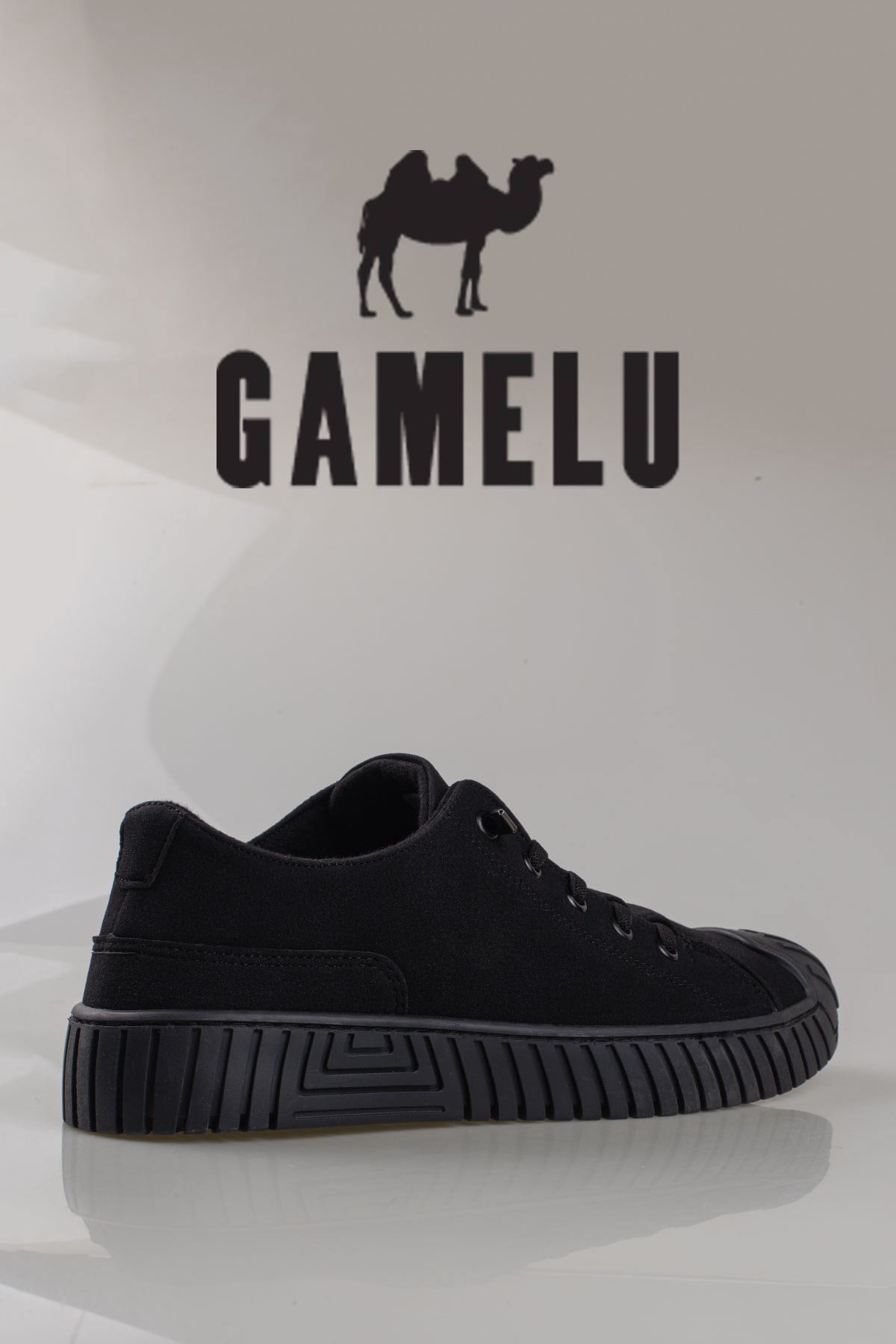 Gamelu Siyah  Vigor Burun Korumalı Erkek Nubuk Sneaker