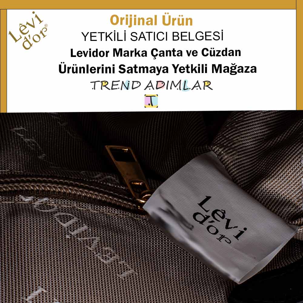 Levidor Taba  Geniş Boy Monogram Baskı Kadın Cüzdan