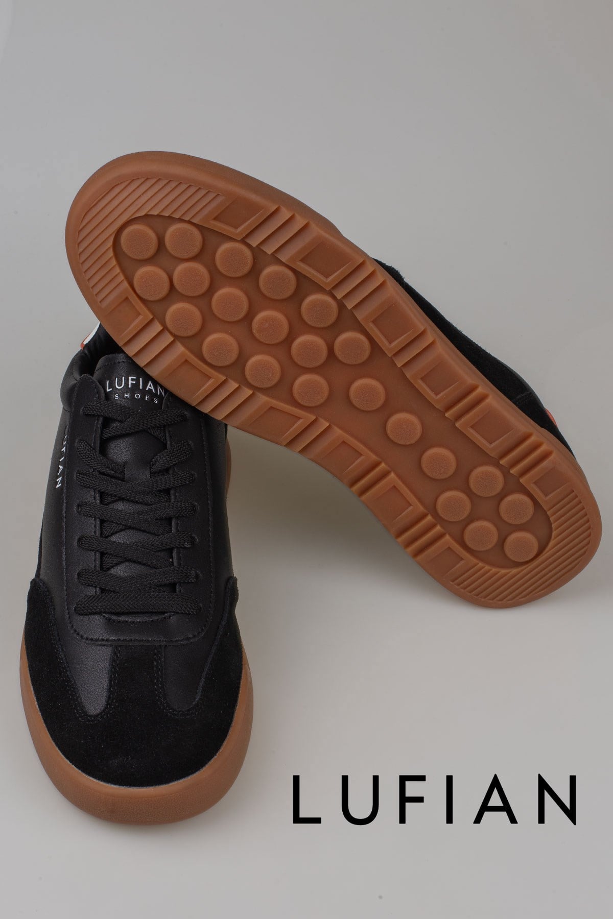 Lufian Siyah  Milo Erkek Deri Sneaker