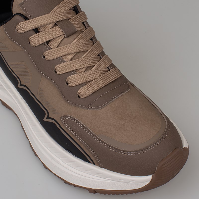 M2S Bej  Kalın Taban Erkek Sneaker