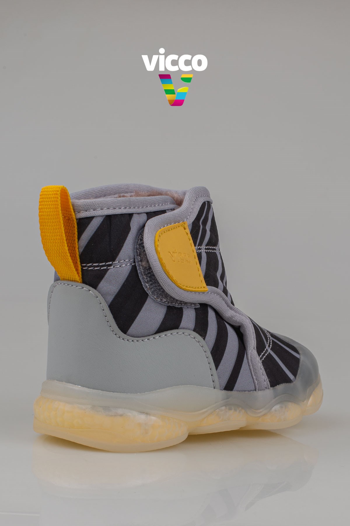 Vicco Gri  Helyum Cırtlı Işıklı İlk Adım Bebe Unisex Bot
