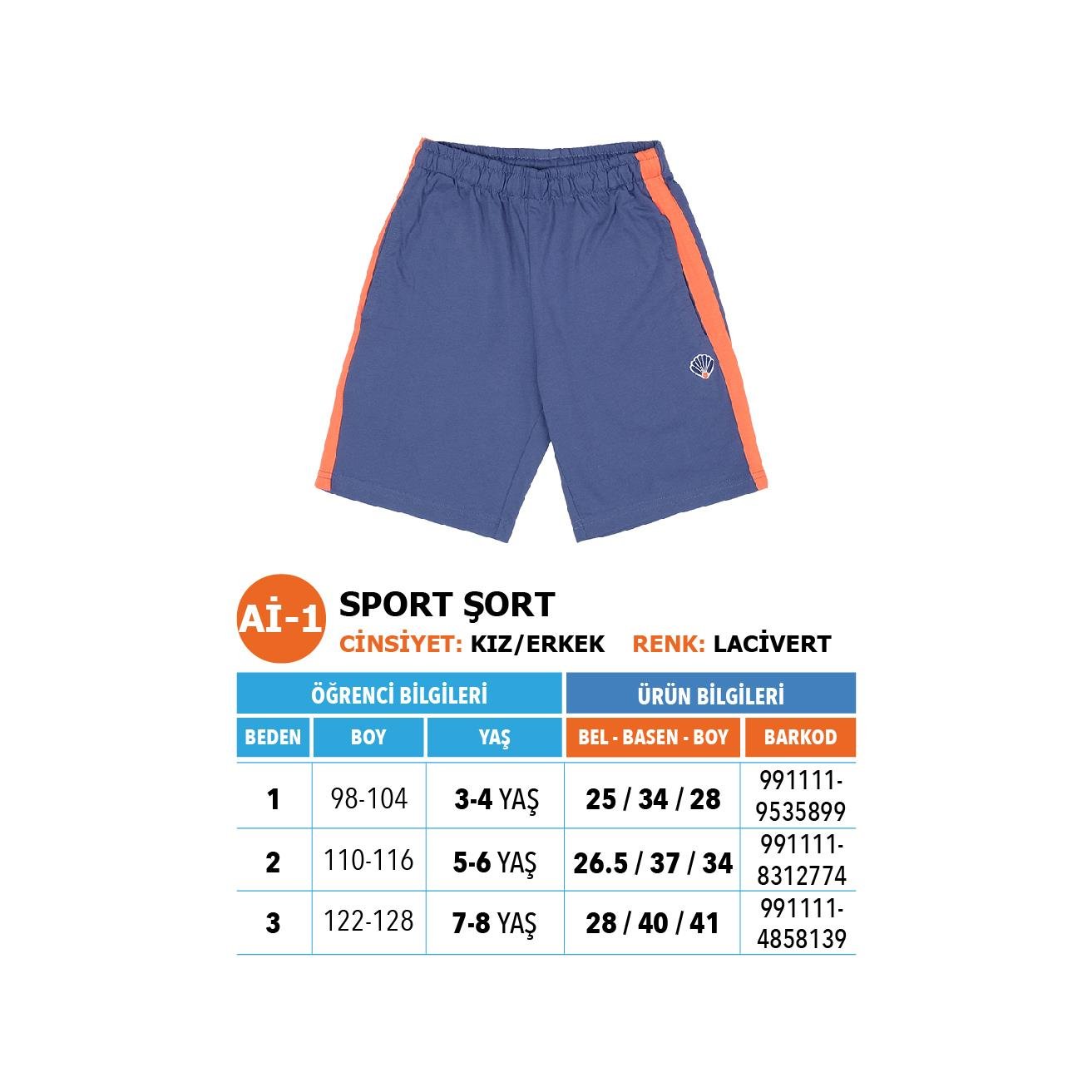 İndirimli Anaokul Sport SS Şort
