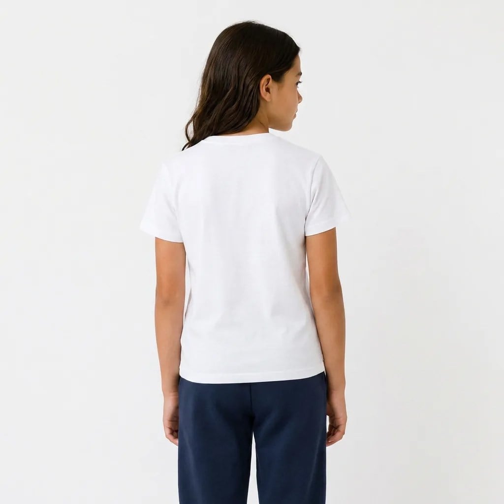 OO/Lise Basic (Düz) Tİşört Kısakol/ Beyaz