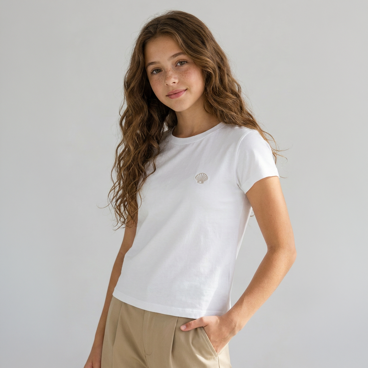 OO/Lise Basic (Düz) Tİşört Kısakol/ Beyaz