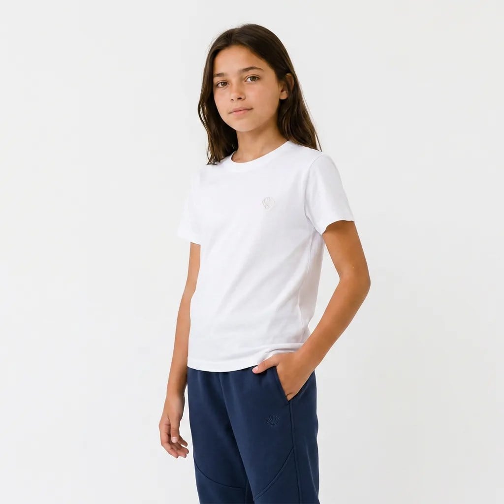 OO/Lise Basic (Düz) Tİşört Kısakol/ Beyaz
