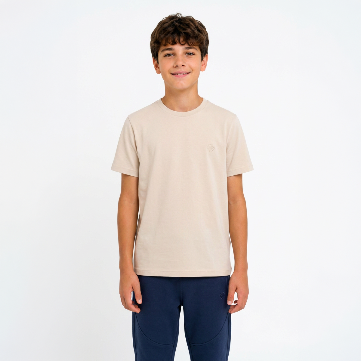 OO/Lise Basic (Düz) Tişört Kısakol/ Krem