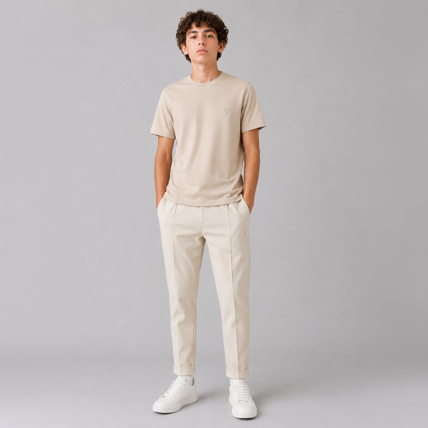 OO/Lise Basic (Düz) Tişört Kısakol/ Krem