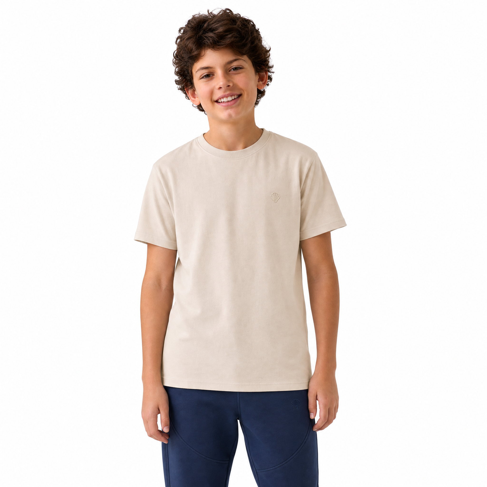 OO/Lise Basic (Düz) Tişört Kısakol/ Krem