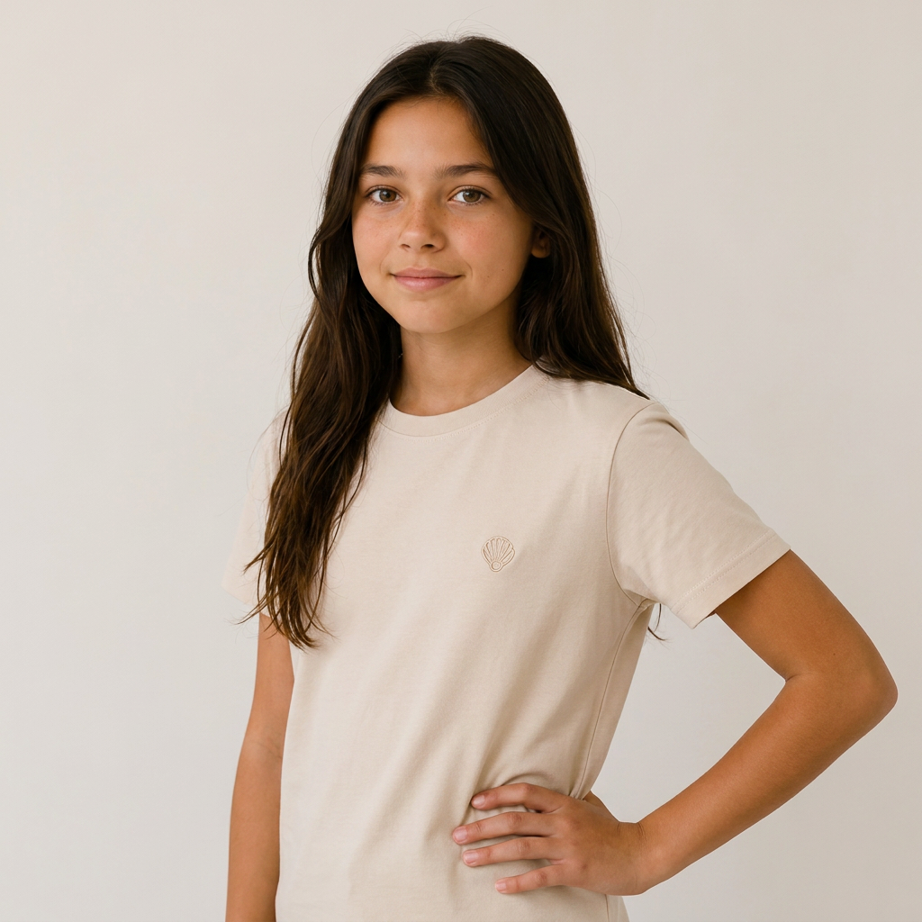 OO/Lise Basic (Düz) Tişört Kısakol/ Krem