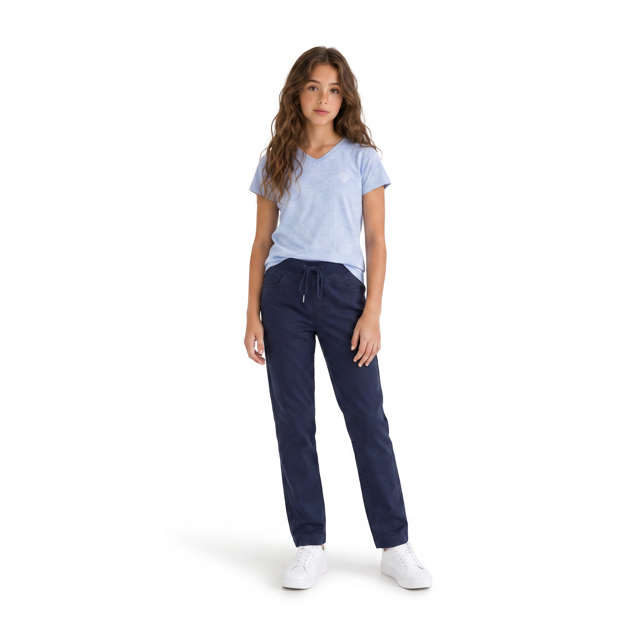 OO/Lise Basic (Düz) Tişört Kısakol/ Mavi