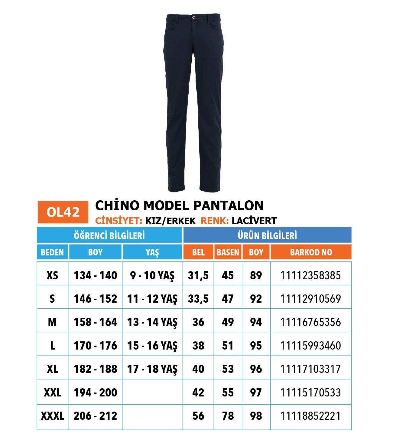 OO/Lise Chino (Model)/ Pantolon/ Lacivert