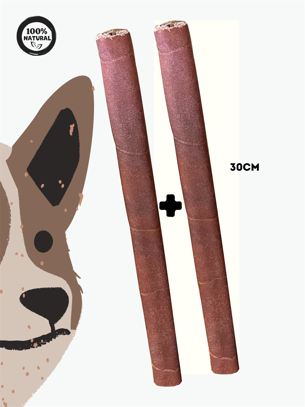 Patiyol Kolajen Çubukları 30 Cm %100 Doğal Köpek Ödül Maması,2 adet, Proteinli Kolajen Çubuk, Gurme Seri