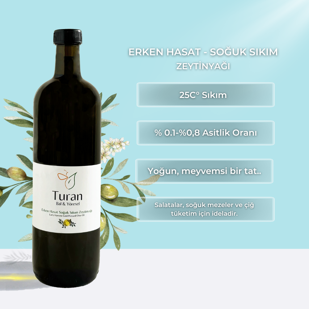 Erken Hasat Soğuk Sıkım Zeytinyağı 250ml