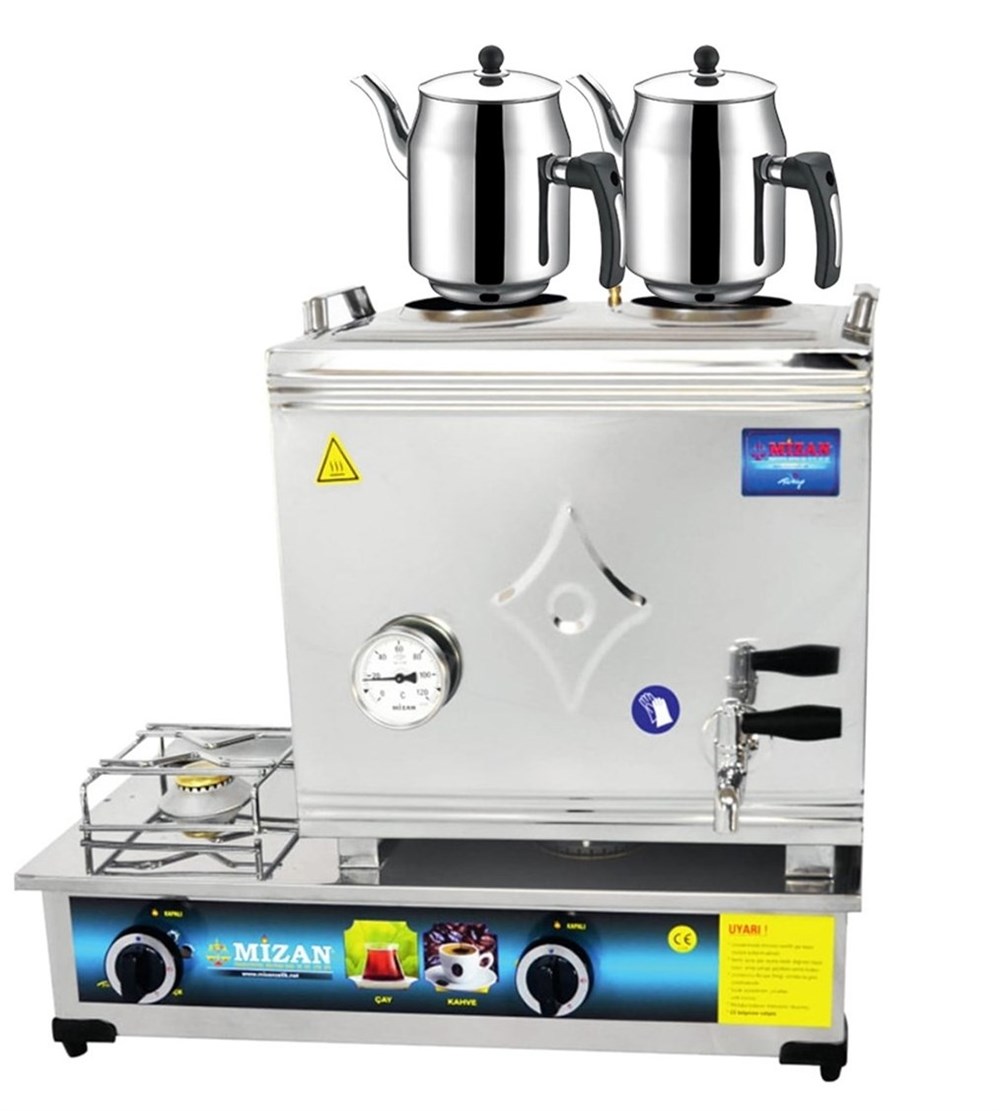 MİZAN MC103 Çift Demlik Gazlı Çay Kazanı 30 Lt