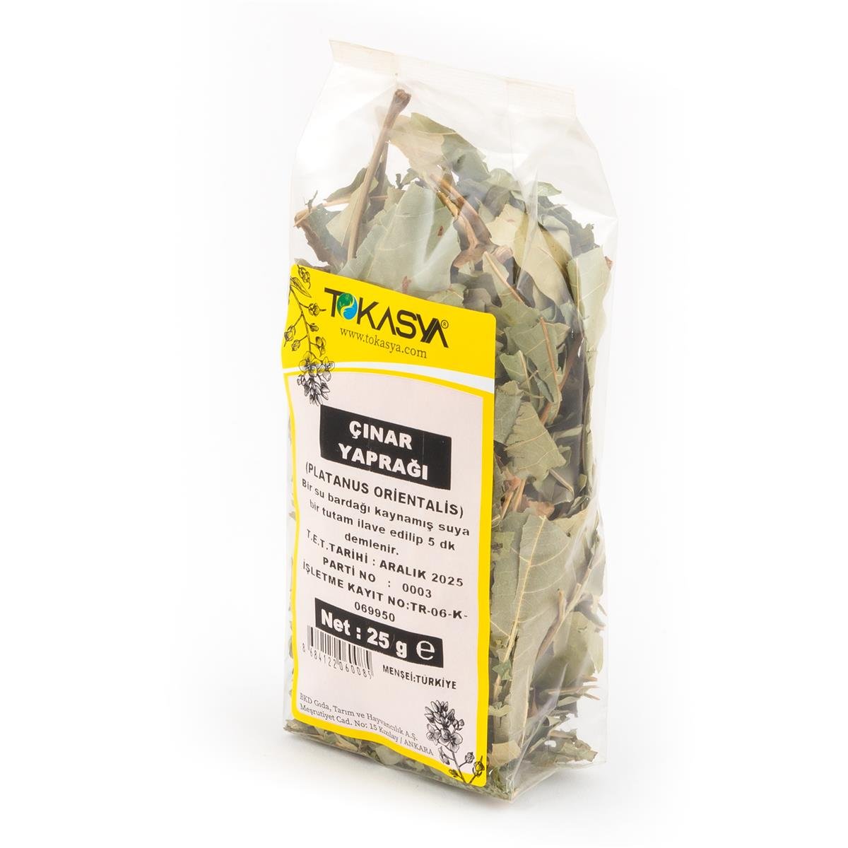 Tokasya Çınar Yaprağı 25 g (5 li Paket)