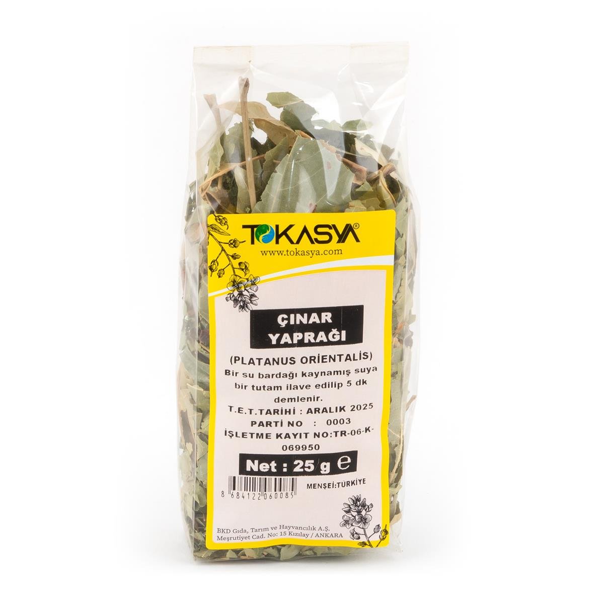 Tokasya Çınar Yaprağı 25 g (5 li Paket)