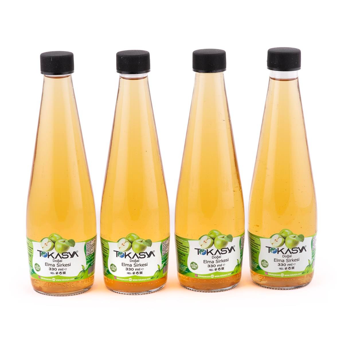 Tokasya Doğal Elma Sirkesi 330 ml (4 lü Şişe) 