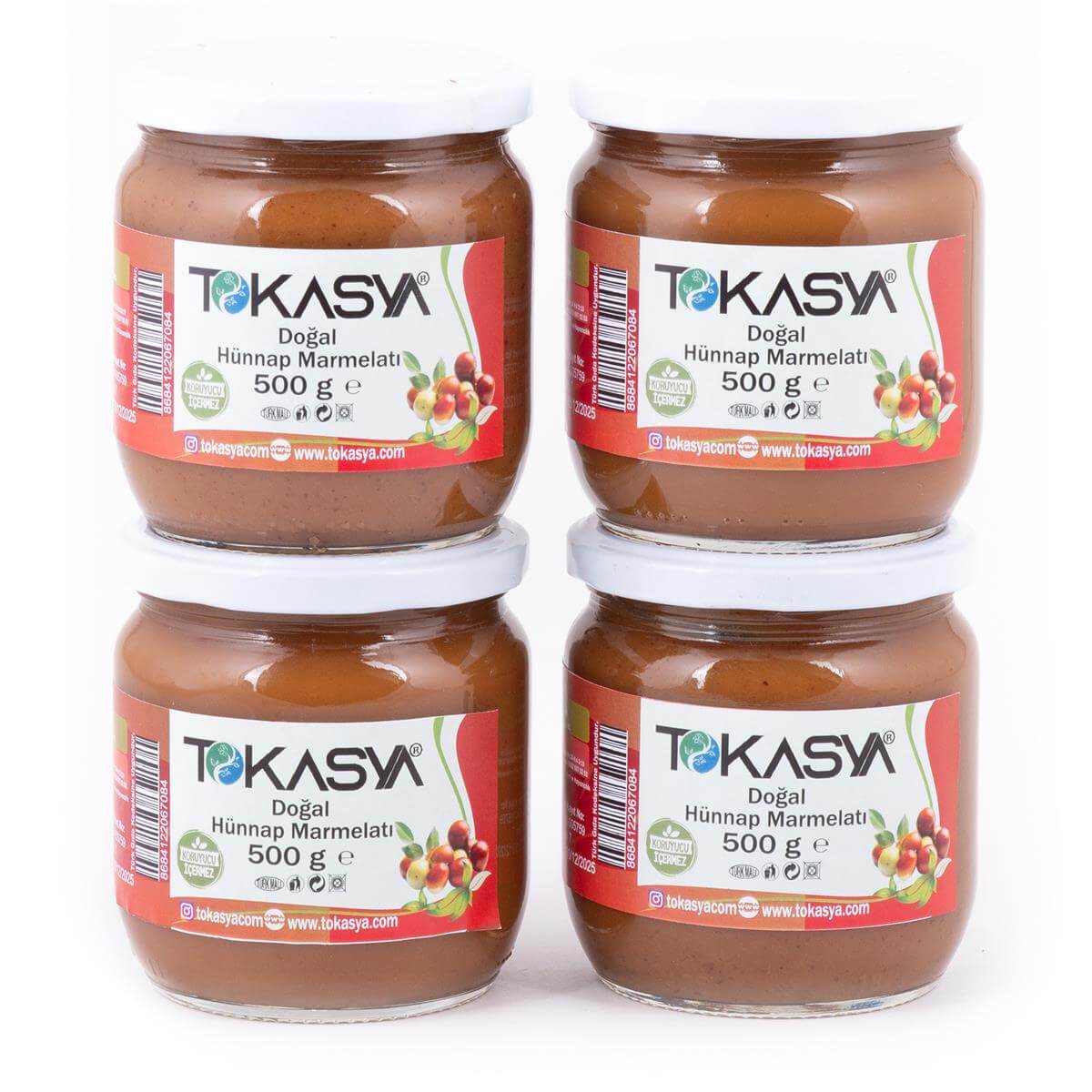 Tokasya Doğal Hünnap Marmelatı 500 g (4 lü Kavanoz) 