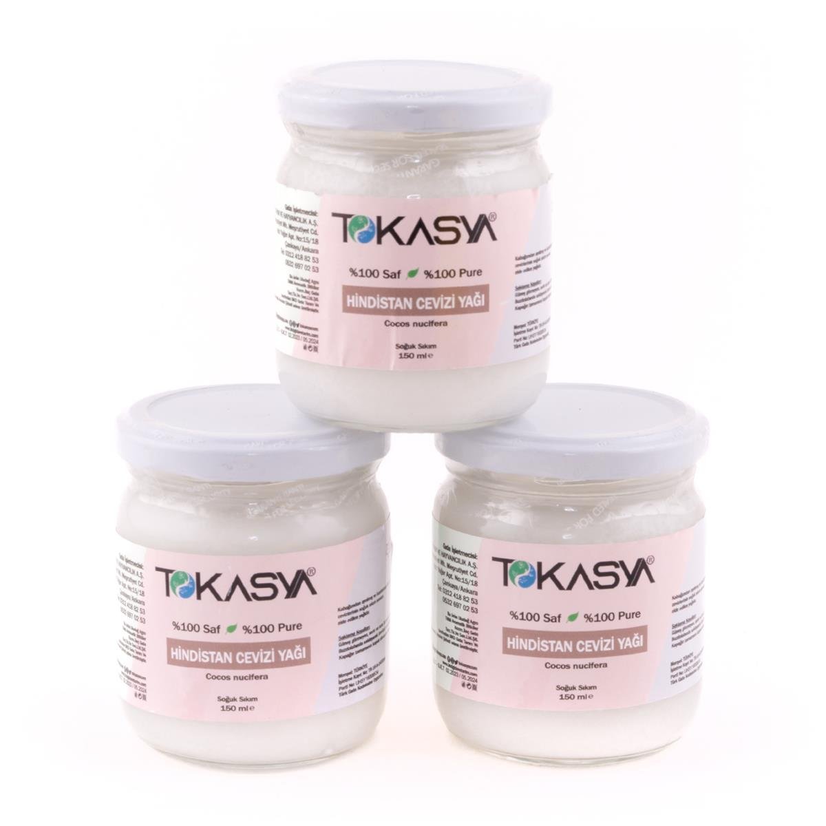 Tokasya Hindistan Cevizi Yağı 150 ml (3 lü Şişe)
