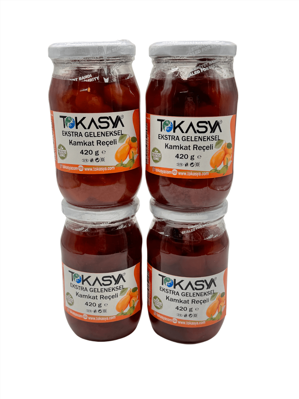 Tokasya Kamkat Reçeli 420 g (4 lü Kavanoz) 
