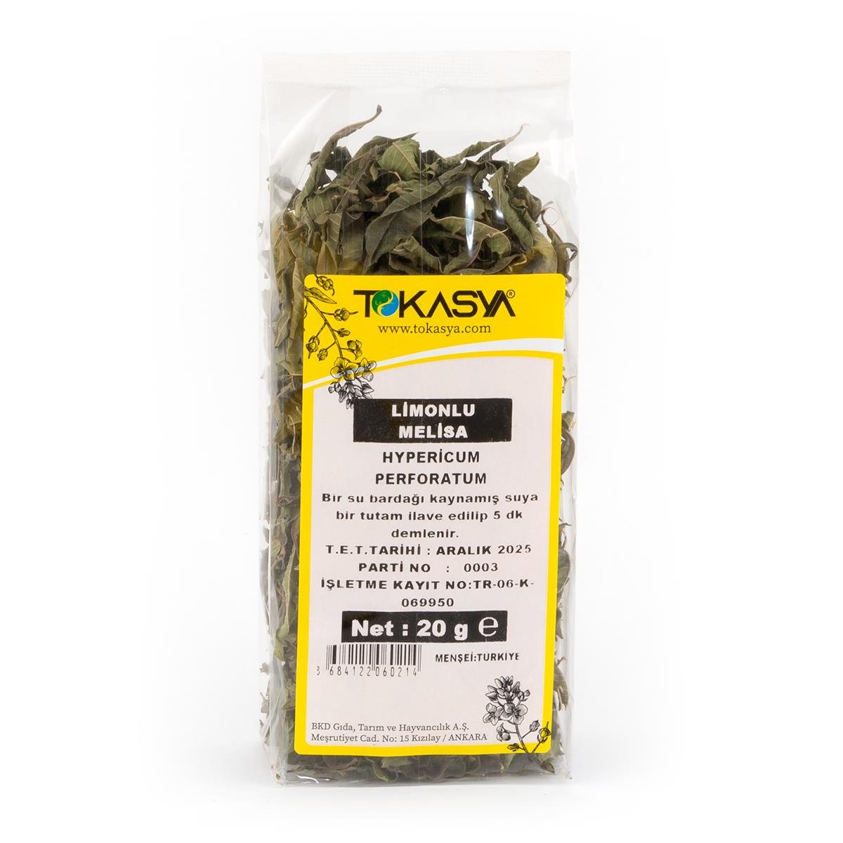 Tokasya Limonlu Melisa Yaprağı 20 g