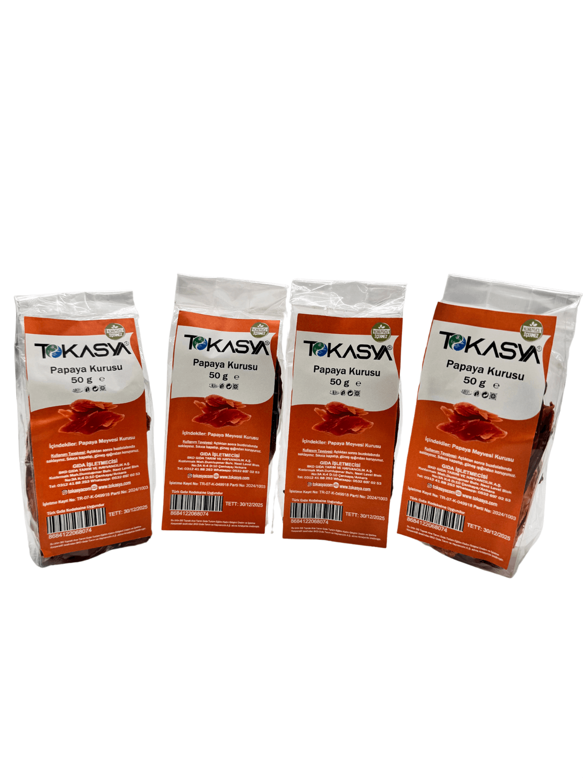 Tokasya Papaya Kurusu 50 g (4 lü Paket) 
