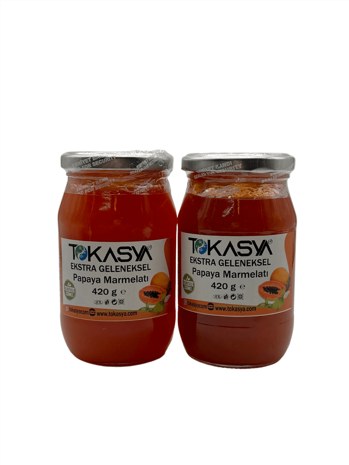 Tokasya Papaya Marmelatı 420 g (2 li Kavanoz) 