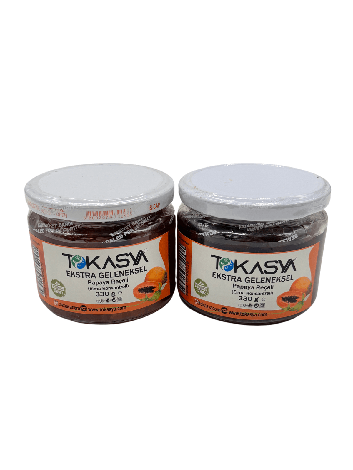 Tokasya Papaya Reçeli (Elma Konsantreli) 330 g (2 li Kavanoz) 