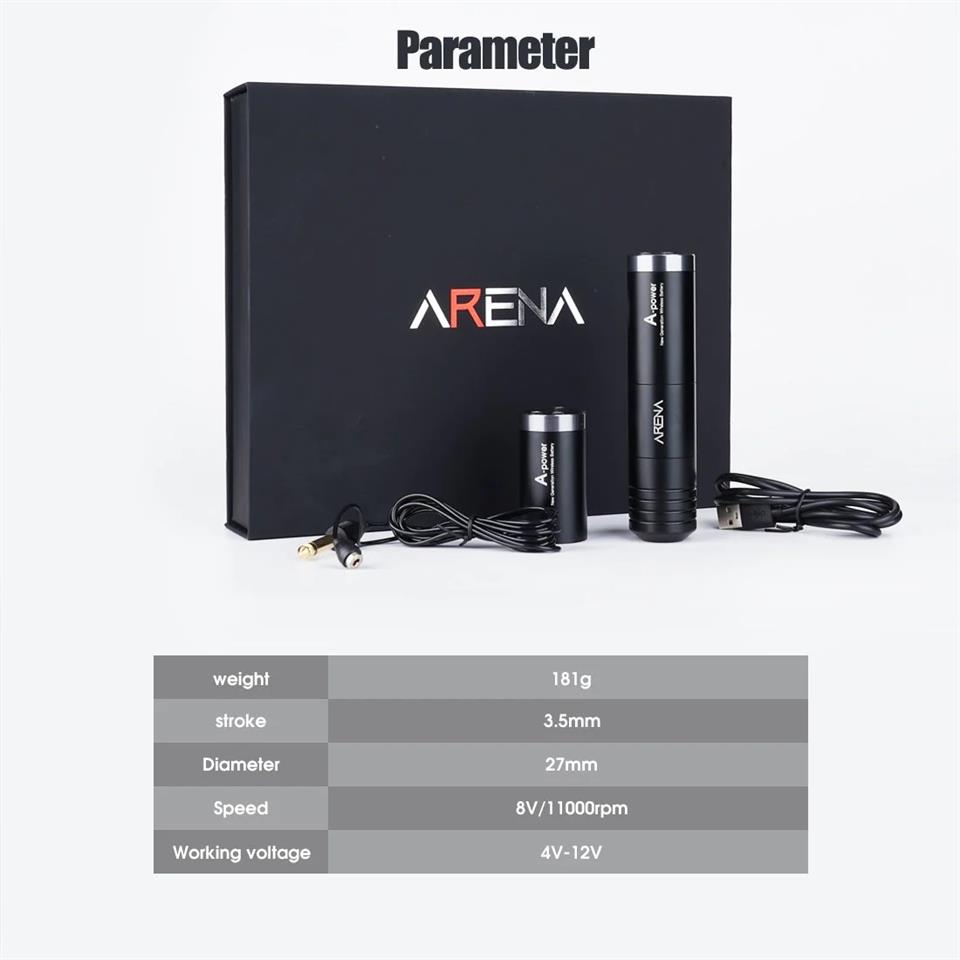 Arena A-power Çift Bataryalı Kablosuz Dövme Makinesi