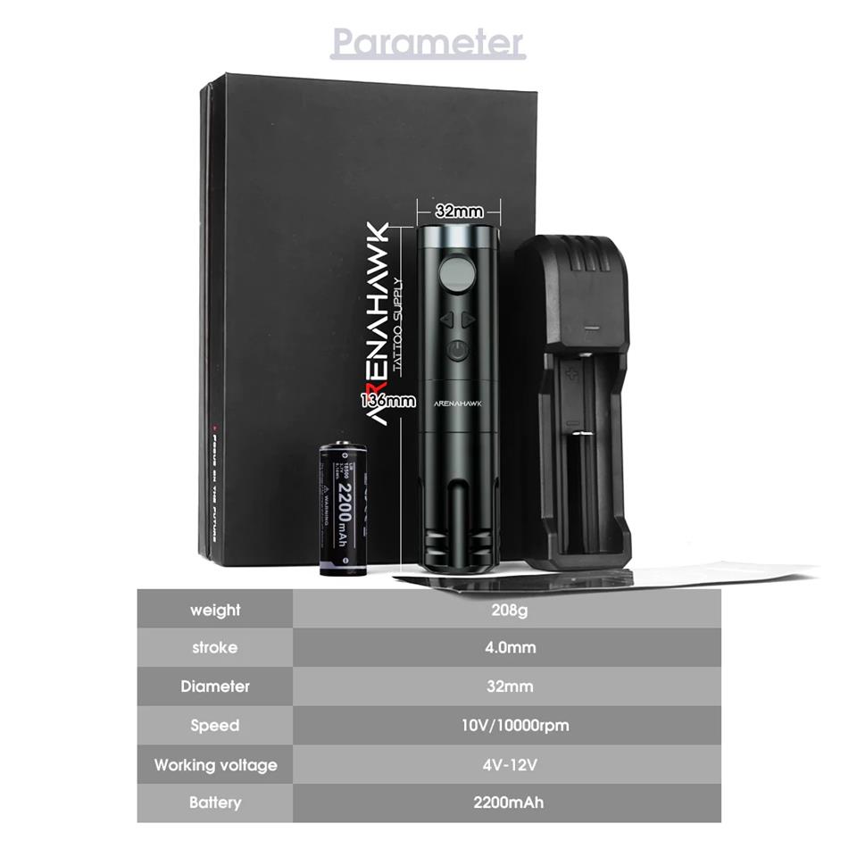 Arenahawk A-Power 4.0mm Stroke Kablosuz Dövme Makinesi