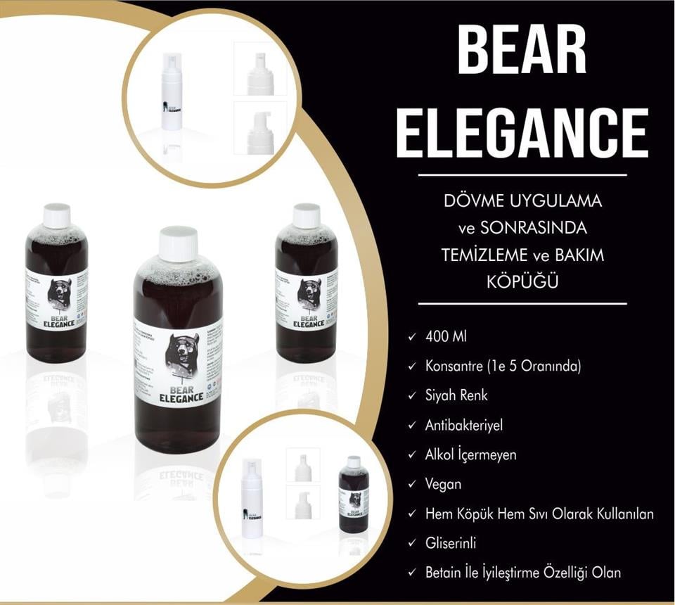 Bear Elegance Dövme Temizleme ve Bakım Köpüğü-400Ml
