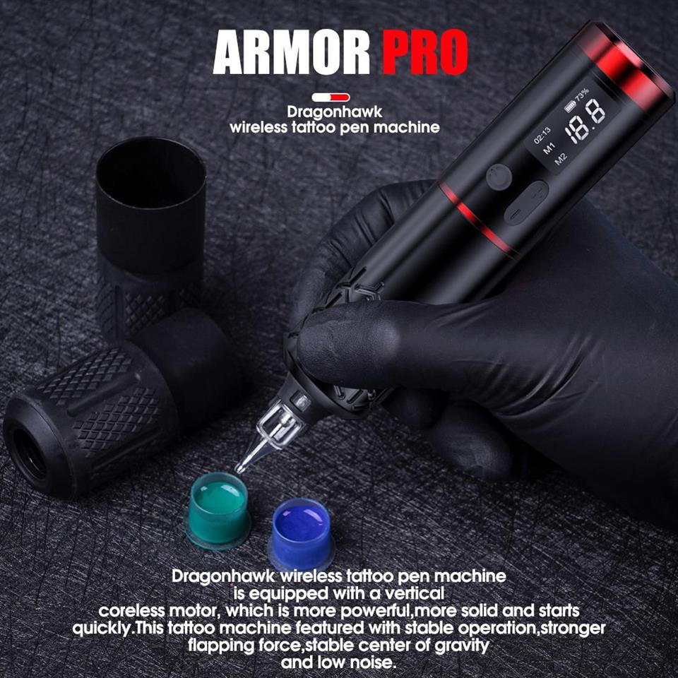 Dragon Hawk Armor Pro Kablosuz Wireless Pen Dövme Makinesi