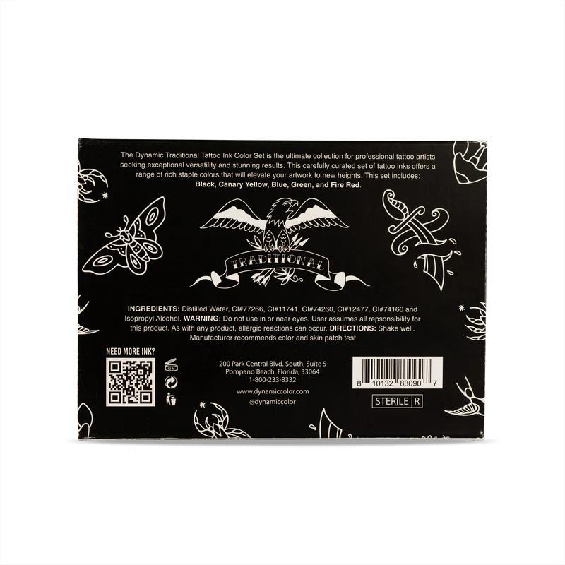 Dynamic Traditional 5 Renk 1 oz 30 ml Dövme Boyası Seti