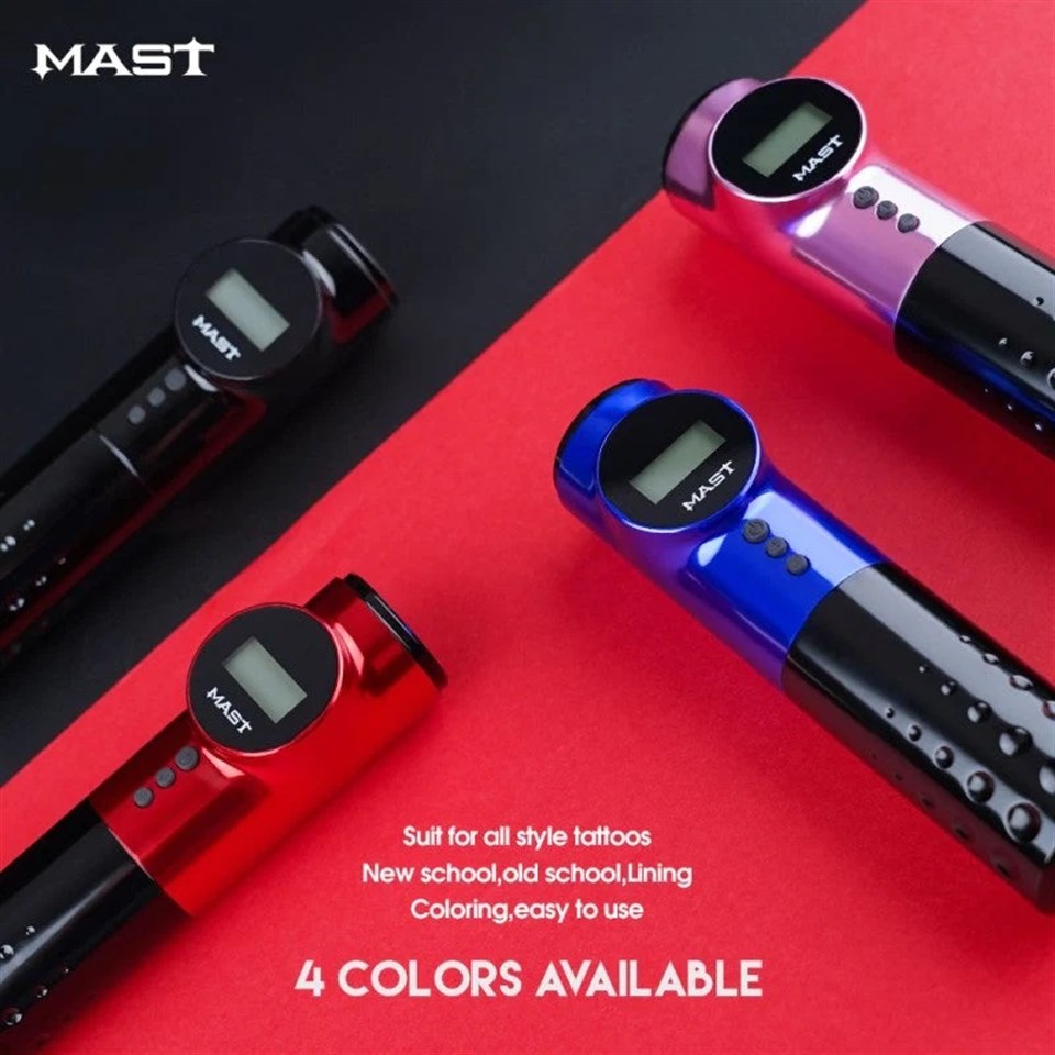 Mast Archer Max Kablosuz Dövme Kalemi-Red