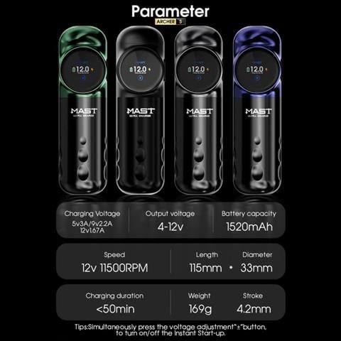 Mast Archer S Black Çift Bataryalı