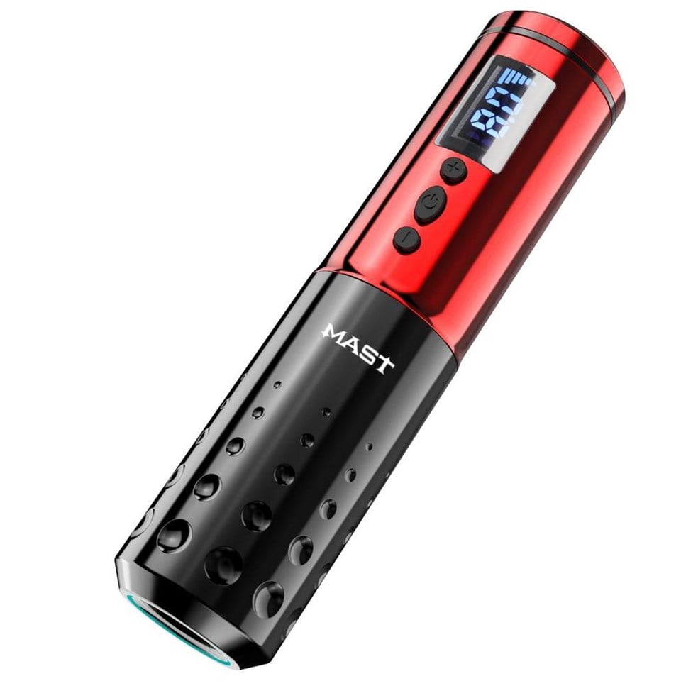 Mast Lancer Kablosuz Dövme Makinesi -Değiştirilebilir 2 Adet Pil - Red