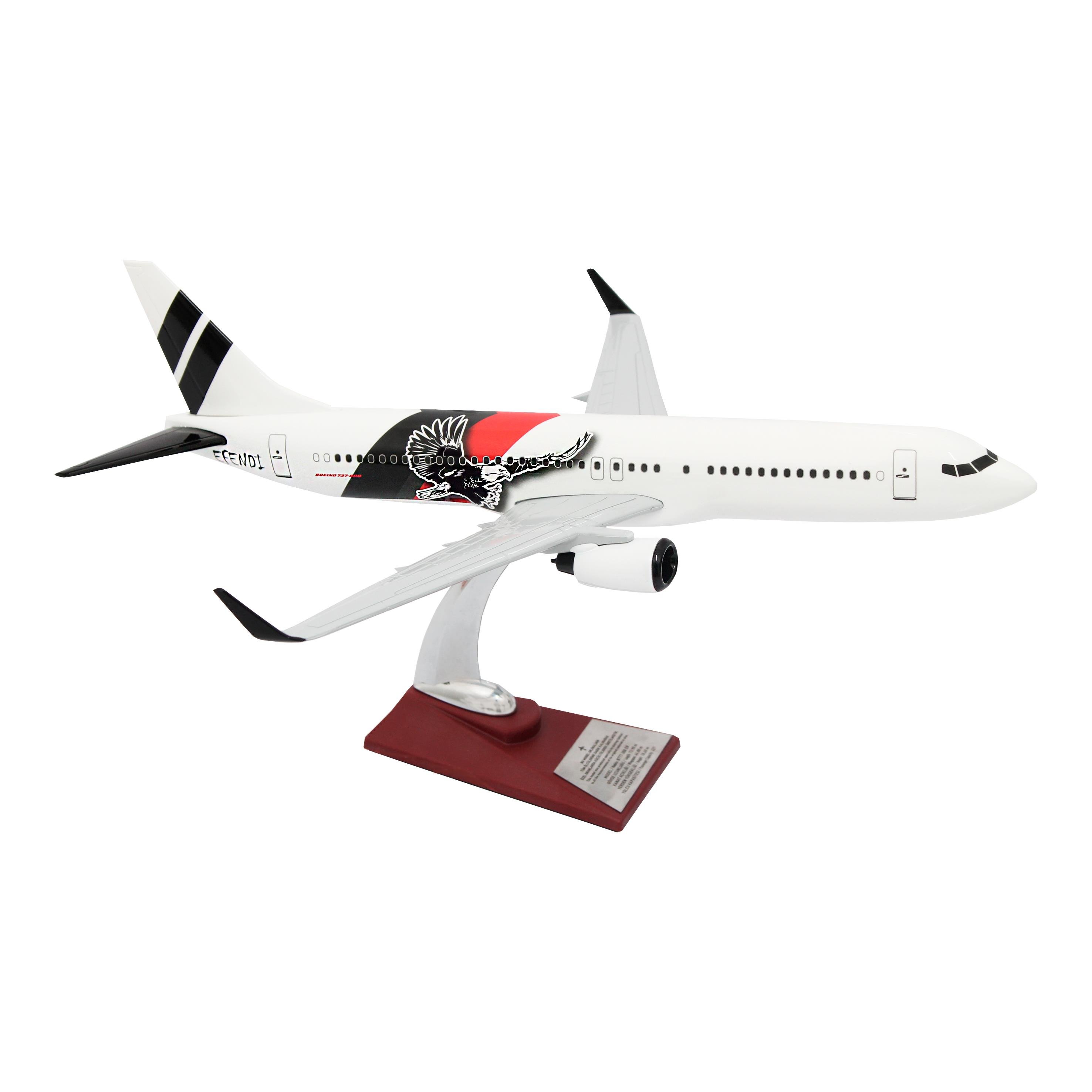 UCK0159Zekupp Boeing 737-800 1/100 Ölçek Forza Beyaz Tasarım Maket Uçak