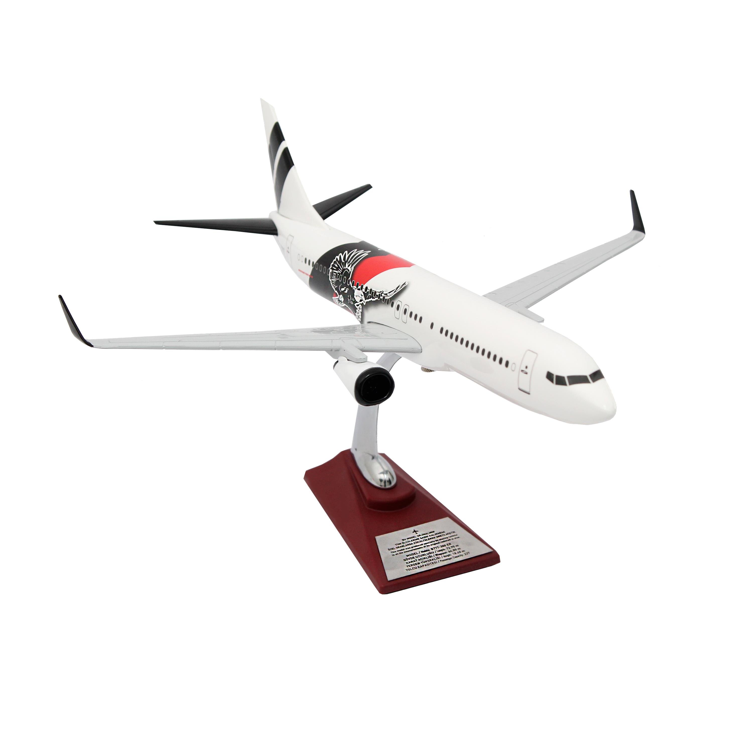 UCK0159Zekupp Boeing 737-800 1/100 Ölçek Forza Beyaz Tasarım Maket Uçak