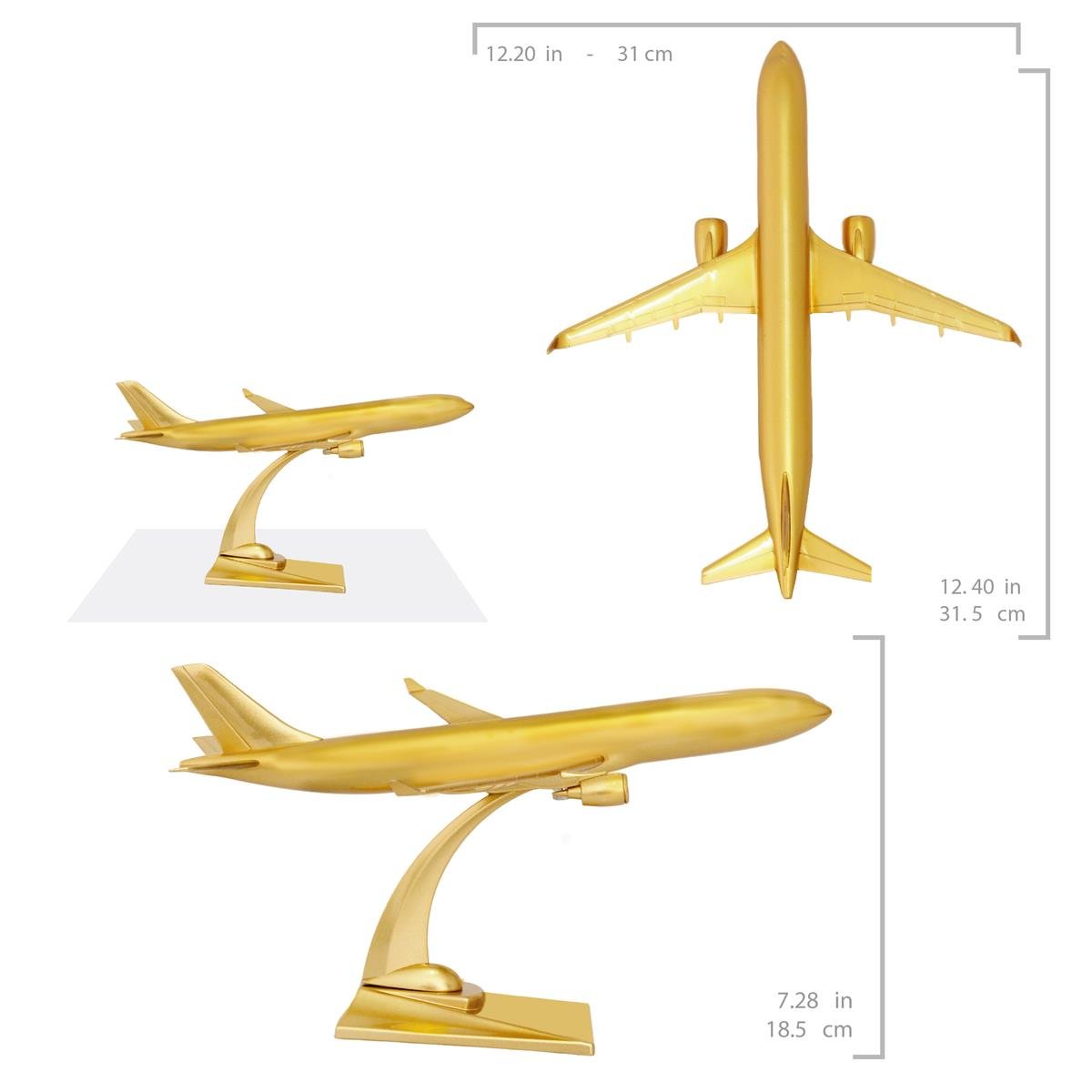UCK0174Zekupp Airbus A330-300 1/200 Ölçek Gold Tasarımlı Maket Uçak