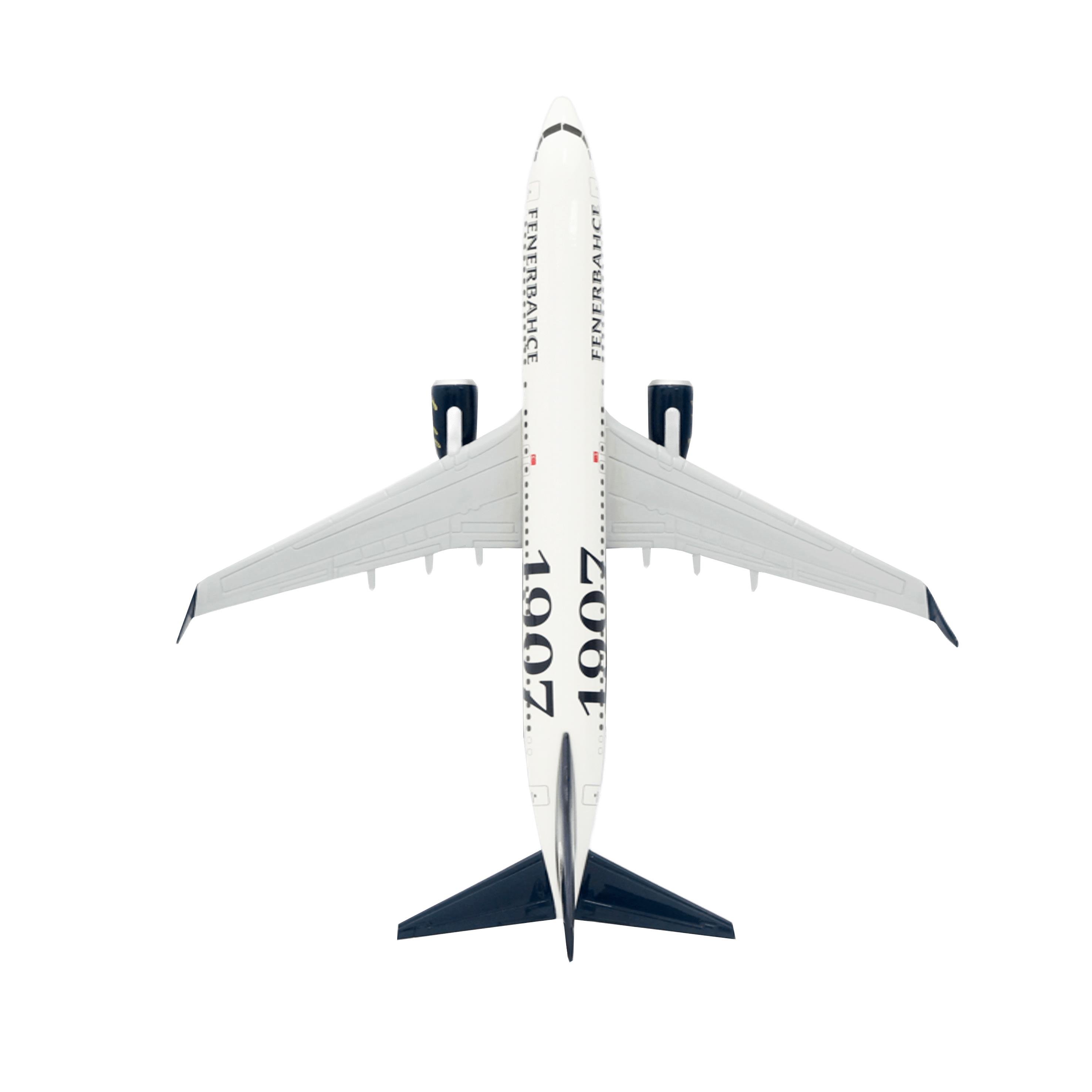 UCK0193Zekupp Boeing 737-800 1/100 Ölçek Fenerbahçe Lisanslı Klasik Tasarım Maket Uçak