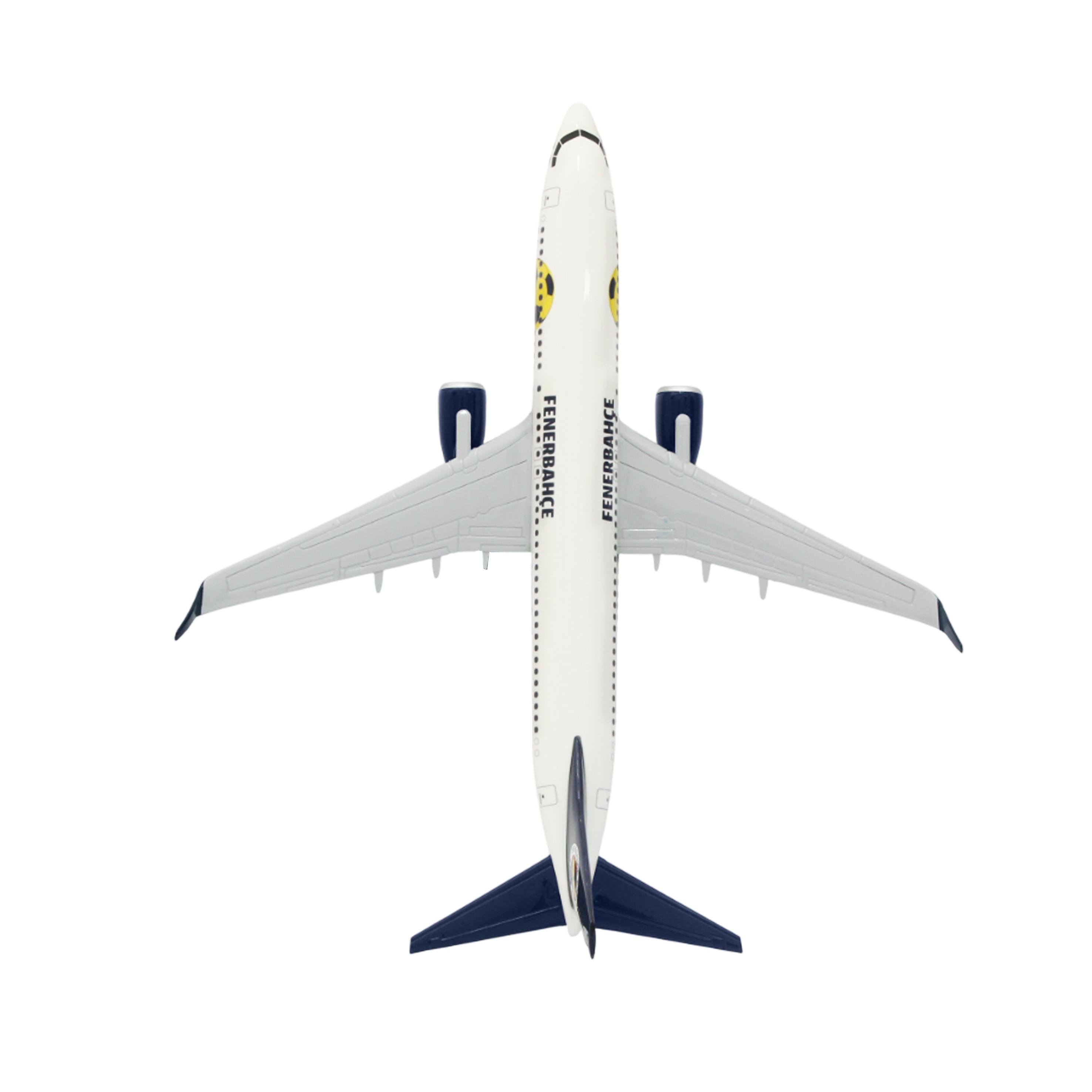 UCK0194Zekupp Boeing 737-800 1/100 Ölçek Fenerbahçe Lisanslı Stadyum Tasarım Maket Uçak