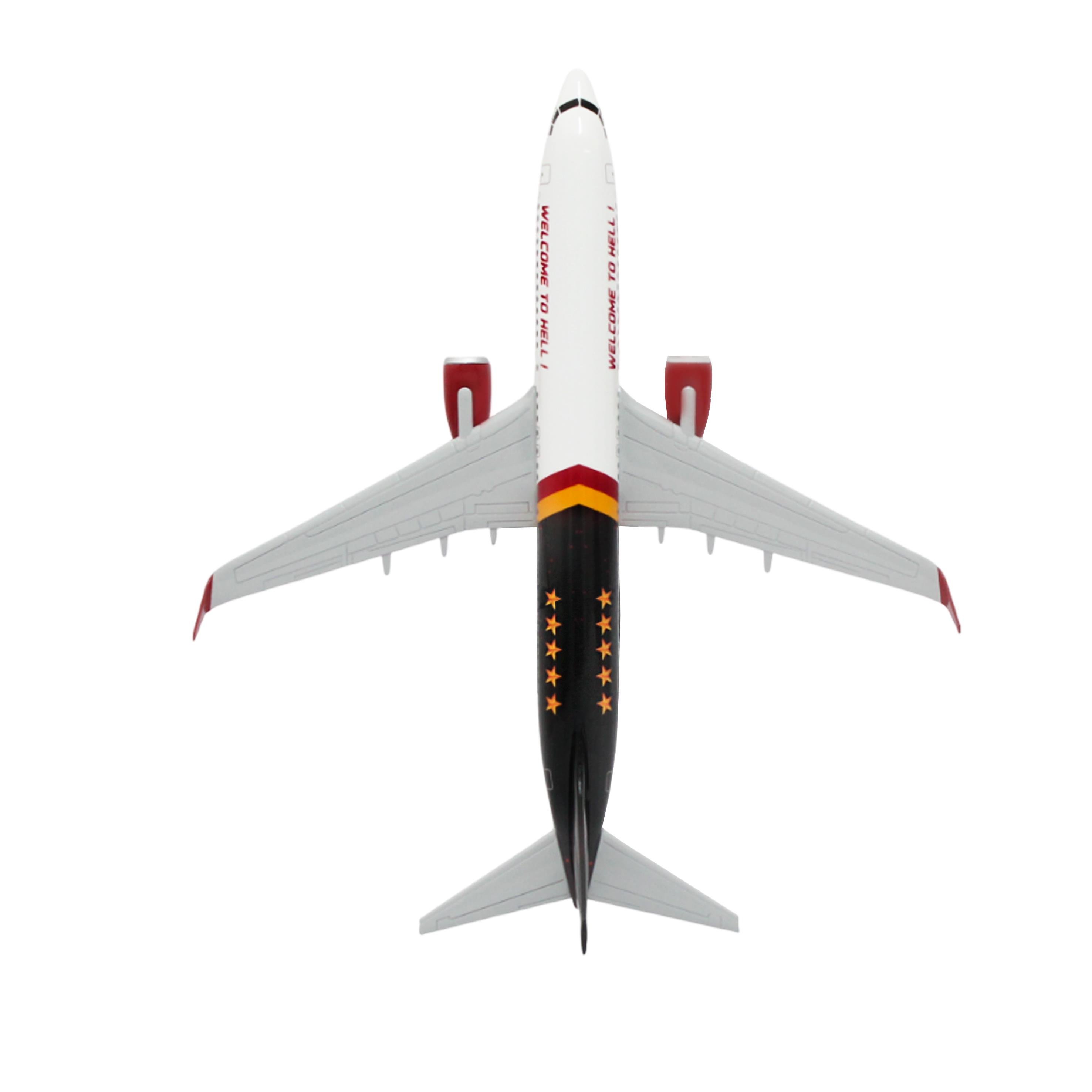 UCK0210Zekupp Boeing 737-800 1/100 Ölçek Welcome to Hell Tasarımlı Maket Uçak