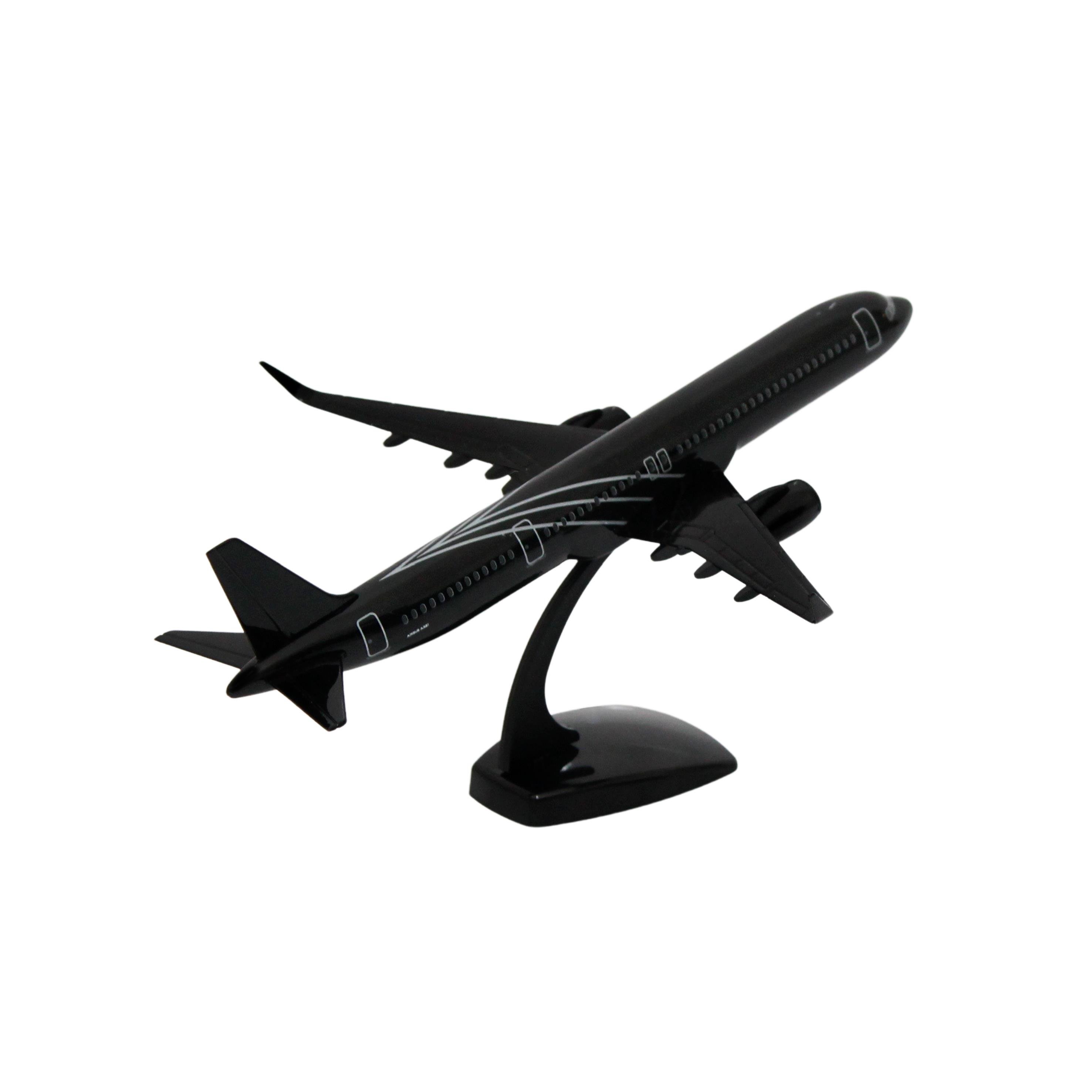 UCK0222Zekupp Airbus A321 1/200 Ölçek  Siyah Çizgili Tasarım Plastik Maket Uçak