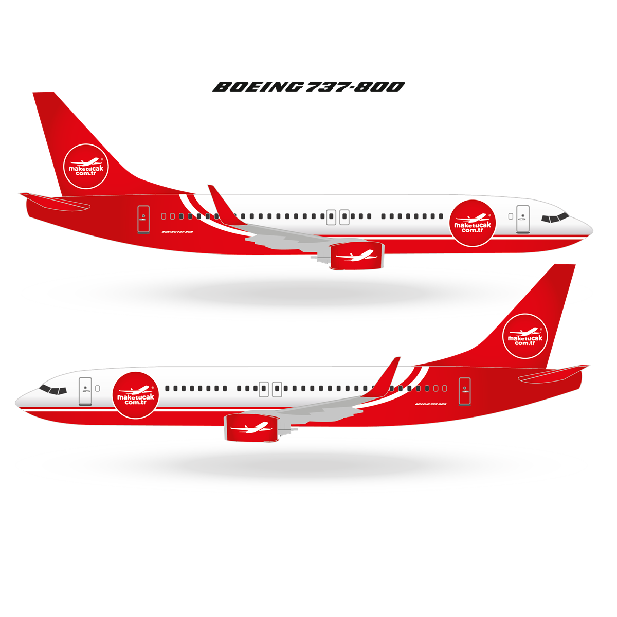 UCK9999ÖZEL TASARIM KİŞİYE ÖZEL MODEL UÇAK BOING 737-800 BEYAZ