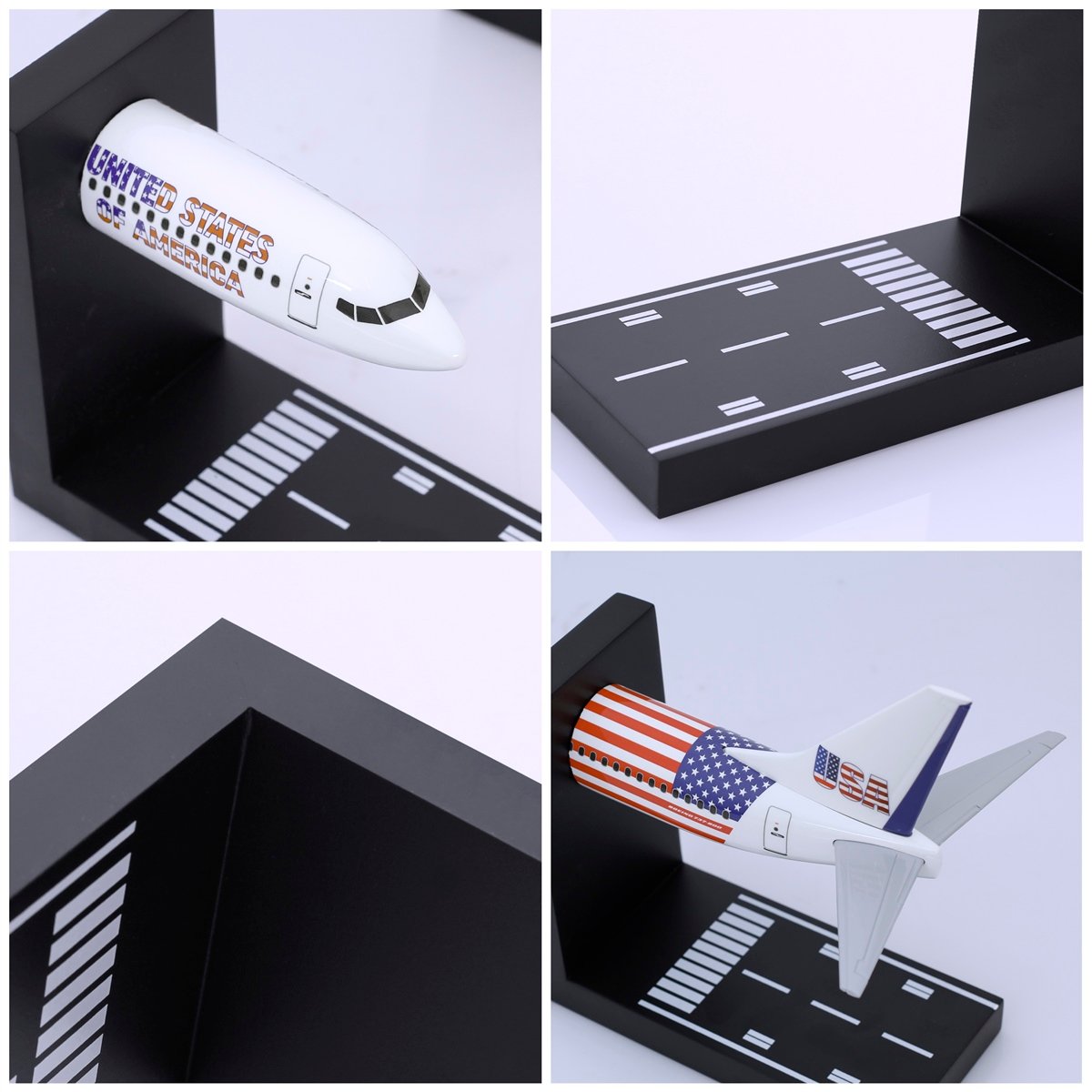 USA Boeing 737 Uçak Motifli Kitap Tutucu, 1/100 Ölçeklİ Uçak Modelli Kitap Desteği