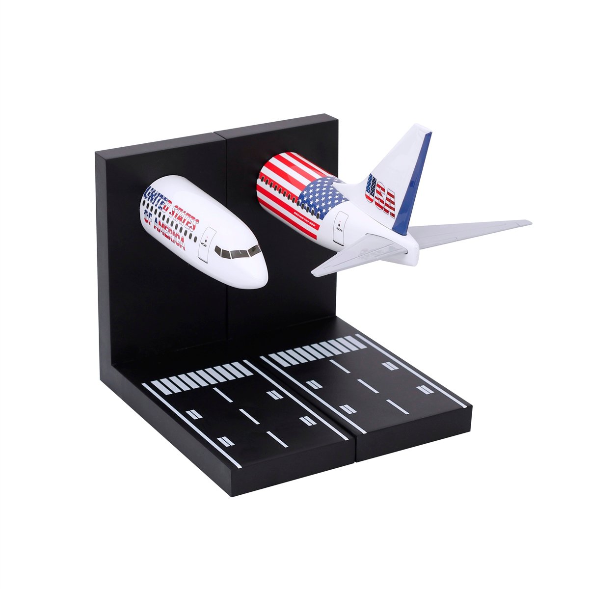 USA Boeing 737 Uçak Motifli Kitap Tutucu, 1/100 Ölçeklİ Uçak Modelli Kitap Desteği