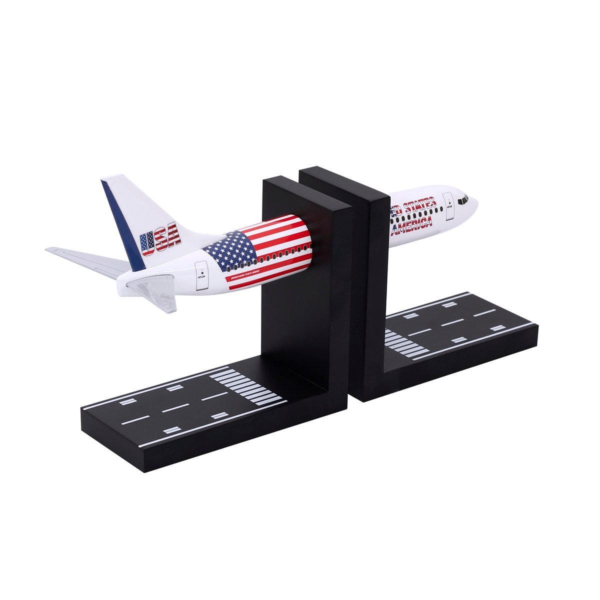 USA Boeing 737 Uçak Motifli Kitap Tutucu, 1/100 Ölçeklİ Uçak Modelli Kitap Desteği